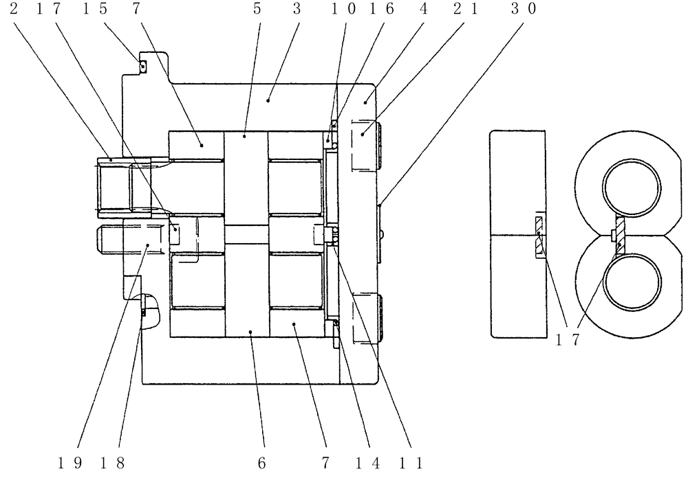 Схема запчастей Case CX36B - (HC410-01[1]) - PUMP ASSEMBLY, GEAR (35) - HYDRAULIC SYSTEMS