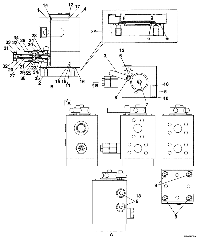 Схема запчастей Case CX290 - (08-79) - VALVE ASSY, DIRECTIONAL - AUXILIARY HYDRAULICS (08) - HYDRAULICS