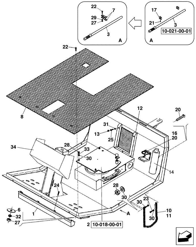 Схема запчастей Case SV216 - (12-013-00[01]) - OPERATORS COMPARTMENT - IF USED (09) - CHASSIS/ATTACHMENTS