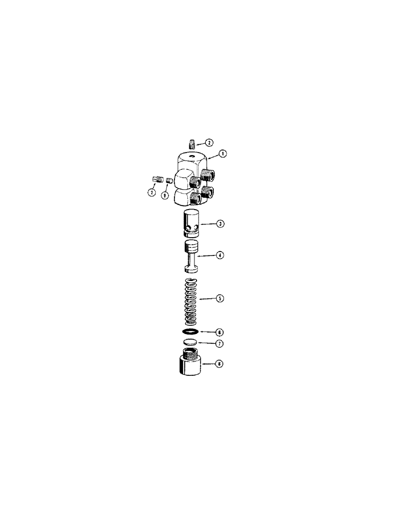 Схема запчастей Case W9B - (204) - A17701 RELIEF VALVE, DROTT CLAM (09) - CHASSIS