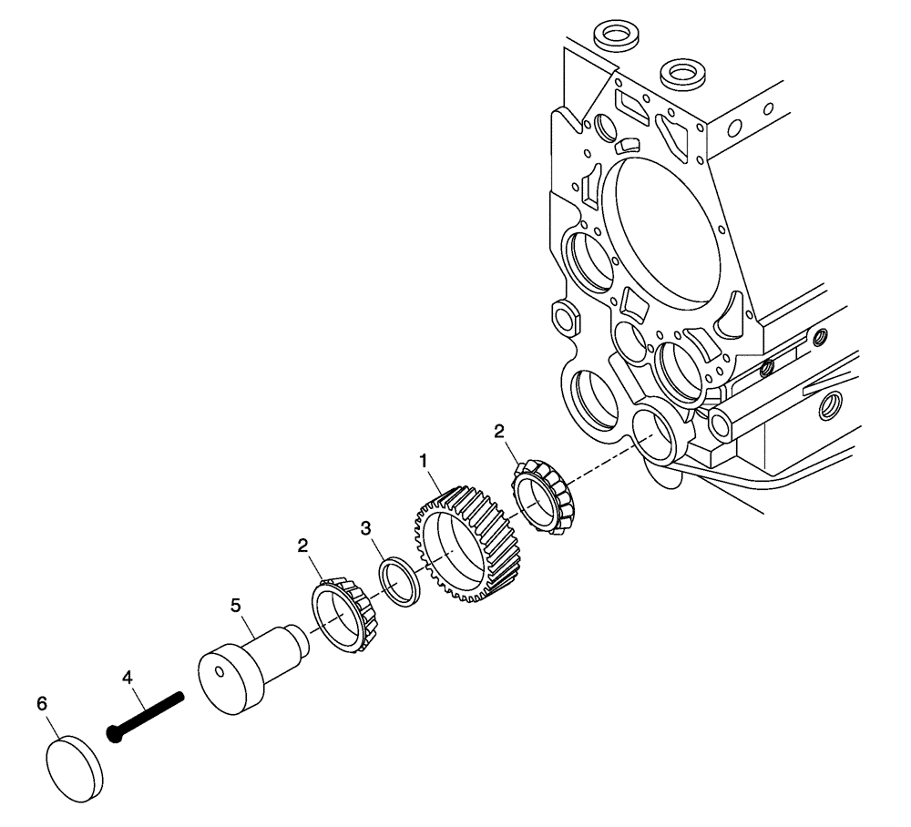 Схема запчастей Case 330 - (18A00010587[01]) - TRANSMISSION - INTERMEDIATE SHAFT (03) - Converter / Transmission