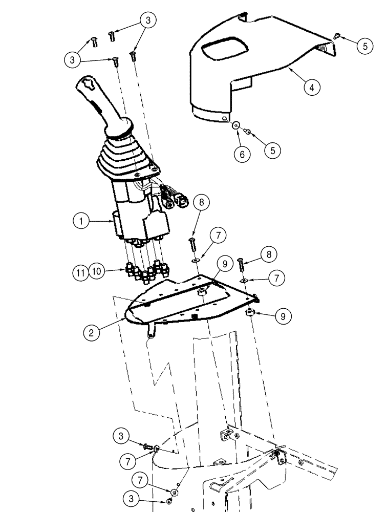 Схема запчастей Case 921C - (08-26) - HYDRAULICS - LOADER CONTROL, REMOTE (08) - HYDRAULICS