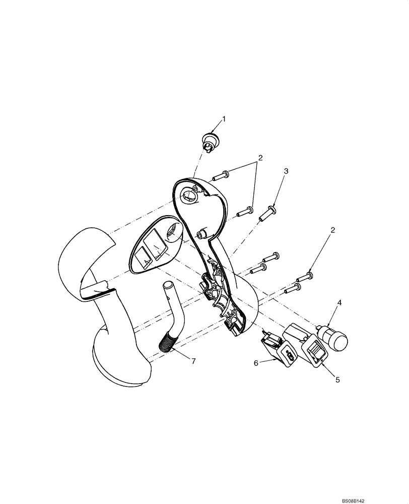 Схема запчастей Case 465 - (04-14) - CONTROL HANDLE, RH - DELUXE (04) - ELECTRICAL SYSTEMS