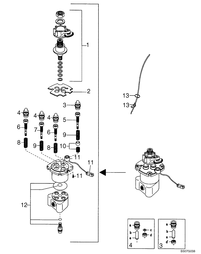 Схема запчастей Case 450CT - (06-03) - JOYSTICK VALVE KITS - H PATTERN, LH (WITH PILOT CONTROL) (06) - POWER TRAIN