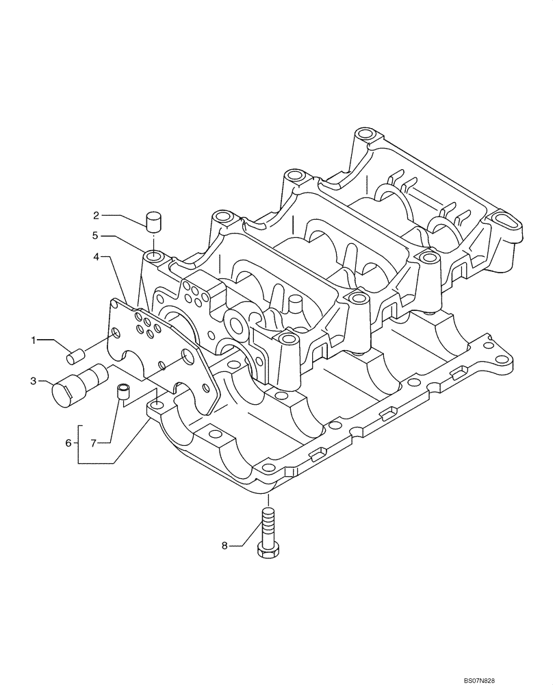 Схема запчастей Case 521E - (02-28A) - DYNAMIC BALANCER, GEARS & SHAFTS (02) - ENGINE