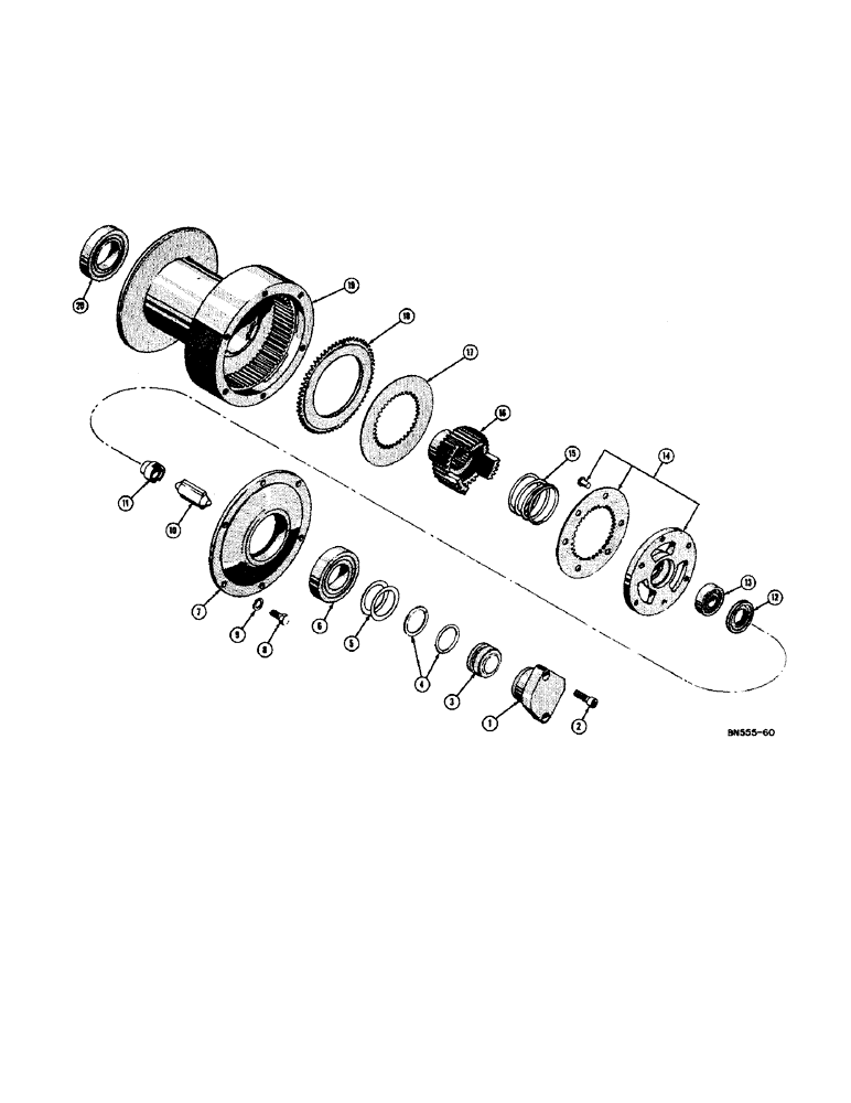 Схема запчастей Case 420B - (150) - WINCH CABLE DRUM AND CLUTCH (18) - ATTACHMENT ACCESSORIES