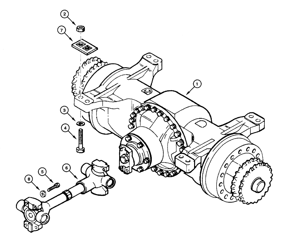 Схема запчастей Case 885 - (06.24[00]) - REAR AXLE CLARK - ASSEMBLY (06) - POWER TRAIN