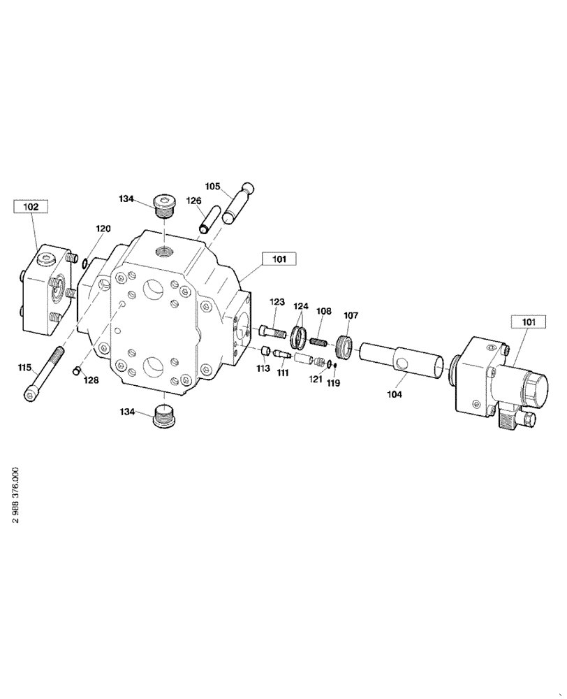 Схема запчастей Case 121E - (22.127[2988506000]) - REGULATION HYDRAULIC MOTOR FAST GEAR (35) - HYDRAULIC SYSTEMS