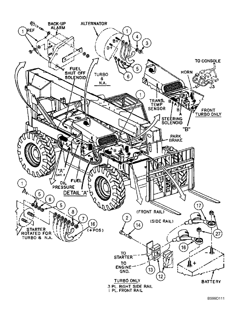 Схема запчастей Case 686GXR - (4-02) - *BATTERY CABLES AND HARNESS (04) - ELECTRICAL SYSTEMS