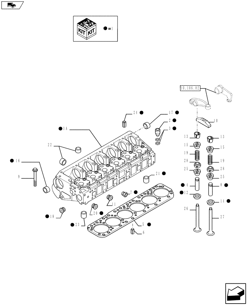 Схема запчастей Case F3BE0684N E918 - (10.101.01) - CYLINDER HEAD (504173321-504053193-504053195) (10) - ENGINE