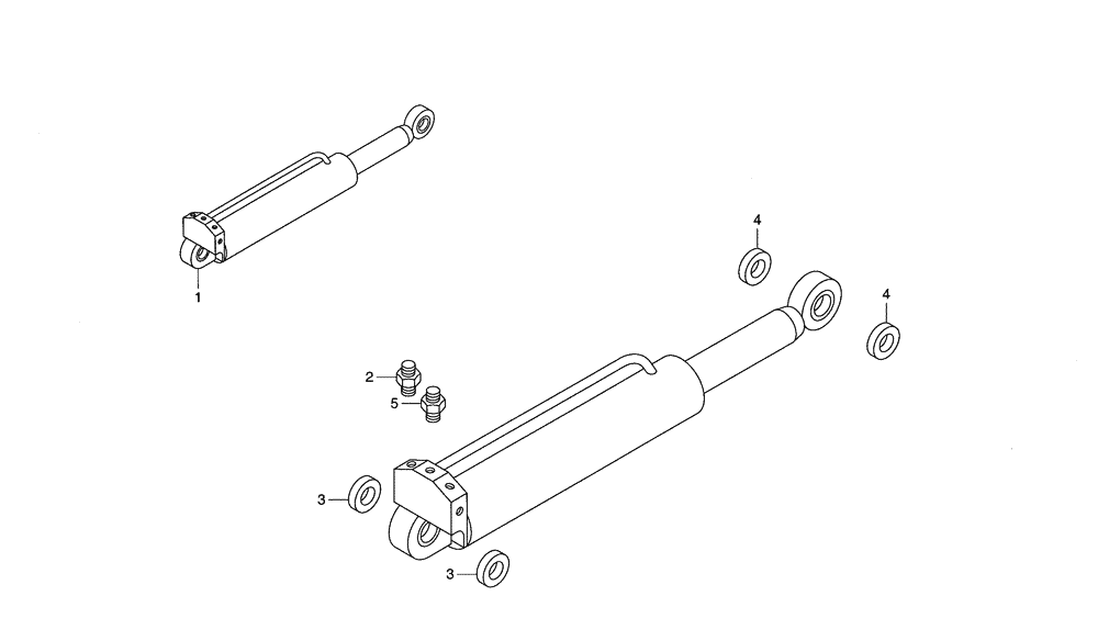 Схема запчастей Case 330B - (50C00000009[001]) - CYLINDERS, TILT CAB (8900124561) (10) - Cab/Cowlings