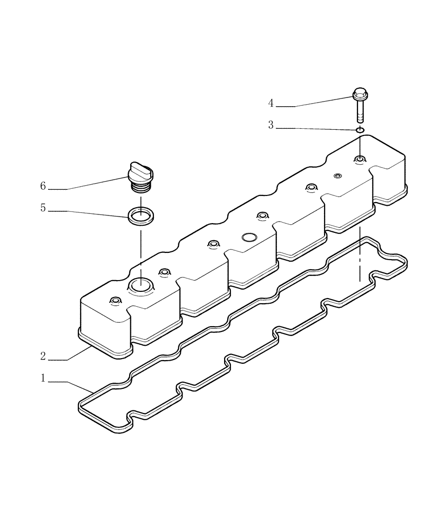 Схема запчастей Case 1850K - (0.060[01]) - CYLINDER HEAD (01) - ENGINE