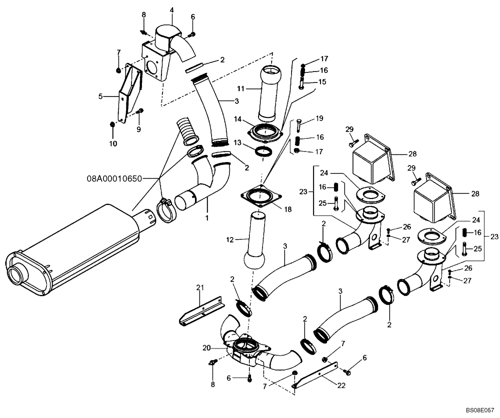 Схема запчастей Case 340B - (72A00000740[001]) - HEATING SYSTEM, DUMP BODY (87612076) (19) - OPTIONS