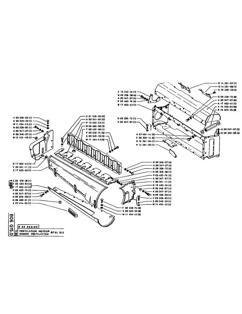 Схема запчастей Case 160CL - (068) - ENGINE VENTILATION (01) - ENGINE