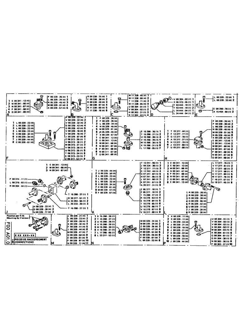 Схема запчастей Case 160CL - (096) - CONNECTIONS (05) - UPPERSTRUCTURE CHASSIS