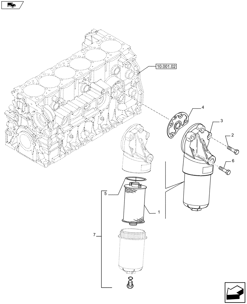 Схема запчастей Case F2CFA614C E020 - (10.206.02 01) - FILTER ENGINE OIL (504179761- 504149483) (10) - ENGINE