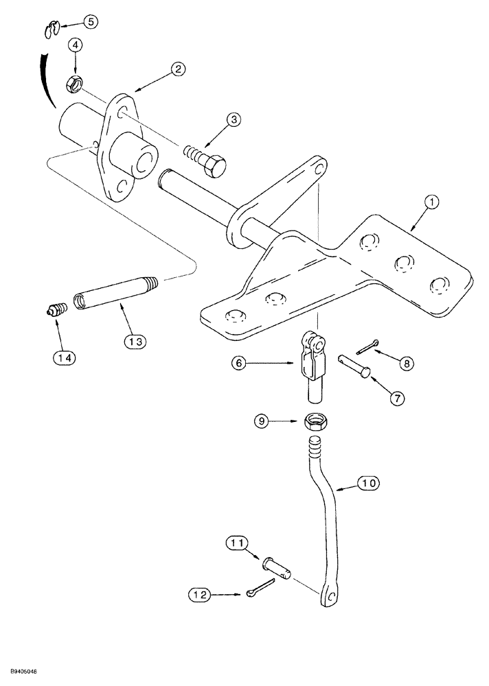 Схема запчастей Case 580SL - (9-040) - BACKHOE CONTROLS WITH HAND SWING, PARTS USED WITH EXTENDABLE DIPPER (09) - CHASSIS/ATTACHMENTS