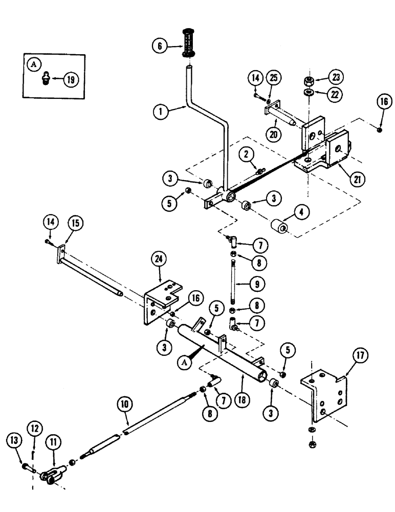 Схема запчастей Case 880B - (238) - CROWD CONTROL AND LINKAGE (07) - HYDRAULIC SYSTEM