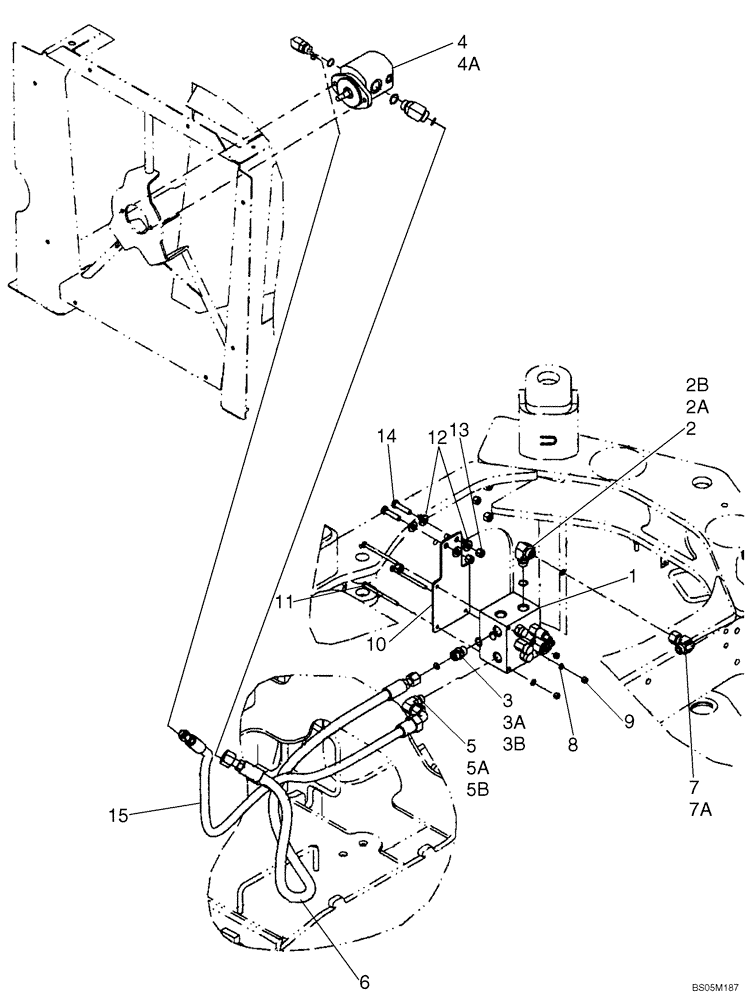 Схема запчастей Case 621D - (02-08A) - COOLING SYSTEM - MOTOR, DRIVE (REVERSIBLE FAN DRIVE) (02) - ENGINE