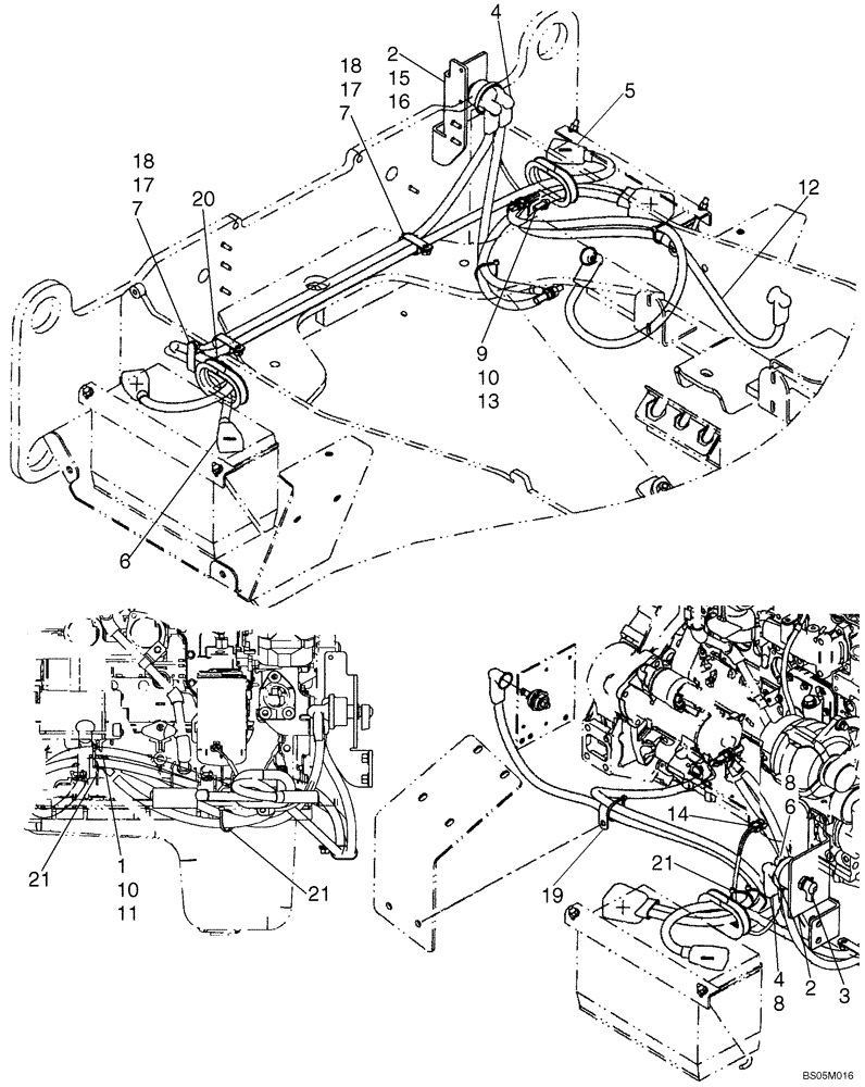 Схема запчастей Case 521D - (04-20B) - BATTERY - CABLES - IF USED (04) - ELECTRICAL SYSTEMS