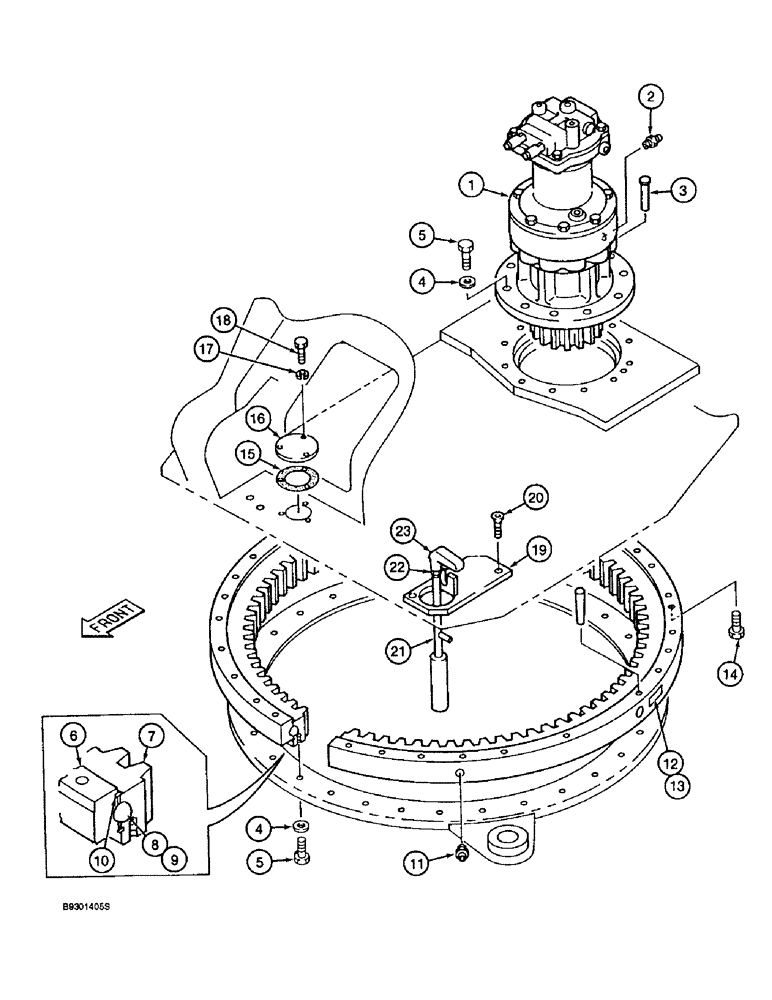 Схема запчастей Case 9010 - (9-02) - TURNTABLE BEARING (09) - CHASSIS