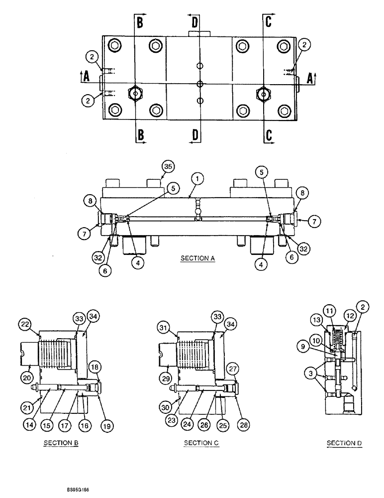 Схема запчастей Case 9060B - (8-100) - HYDRAULIC PUMP, CONTROLLER COVER (08) - HYDRAULICS