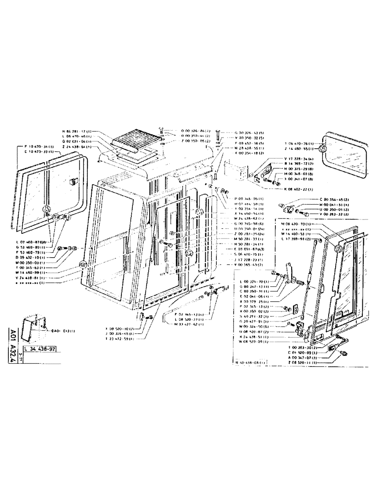 Схема запчастей Case 75P - (001) - CAB (05) - UPPERSTRUCTURE CHASSIS