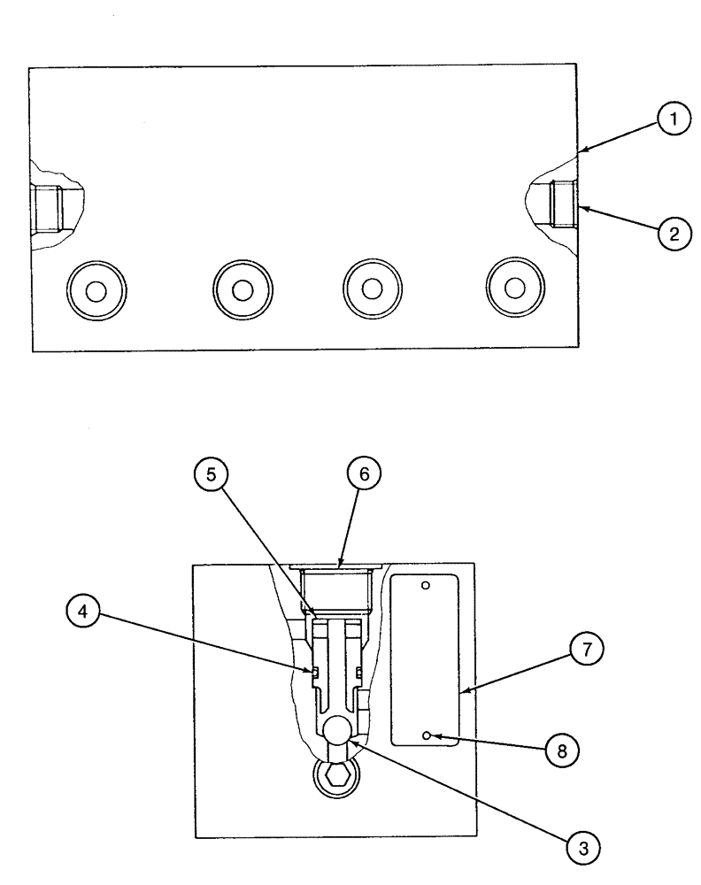 Схема запчастей Case 9050 - (8-52) - 152744A1 SHUTTLE VALVE, SINGLE PEDAL TRAVEL (08) - HYDRAULICS