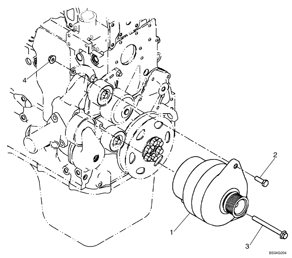 Схема запчастей Case 621D - (04-03) - ALTERNATOR - IF USED (04) - ELECTRICAL SYSTEMS