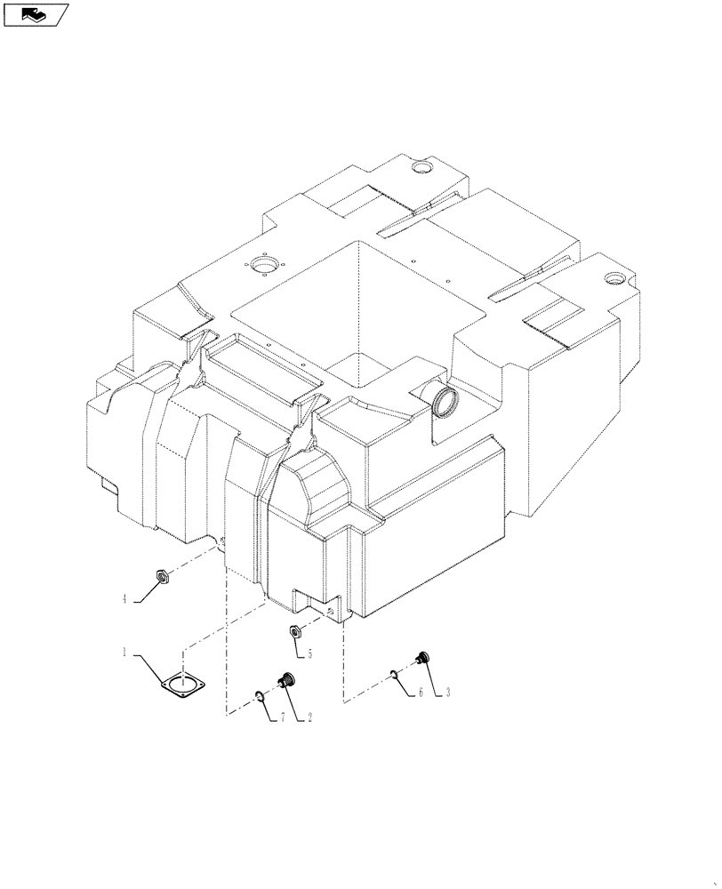 Схема запчастей Case 1021F - (10.216.01[03]) - FUEL TANK (10) - ENGINE