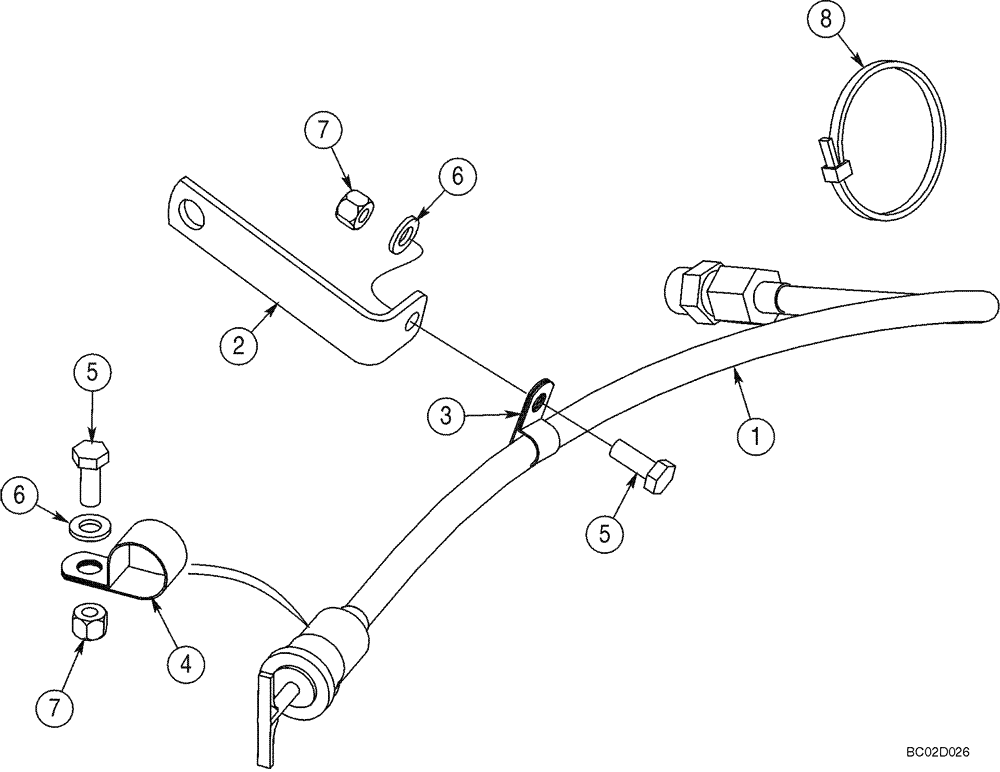 Схема запчастей Case 921C - (02-10) - REMOTE OIL GAUGE (02) - ENGINE