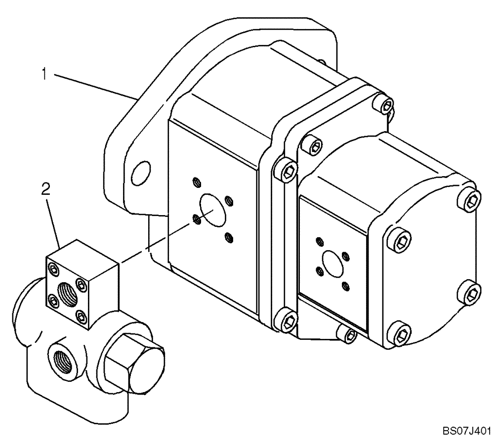 Схема запчастей Case 221E - (22.051[2987625000]) - GEAR PUMP (35) - HYDRAULIC SYSTEMS