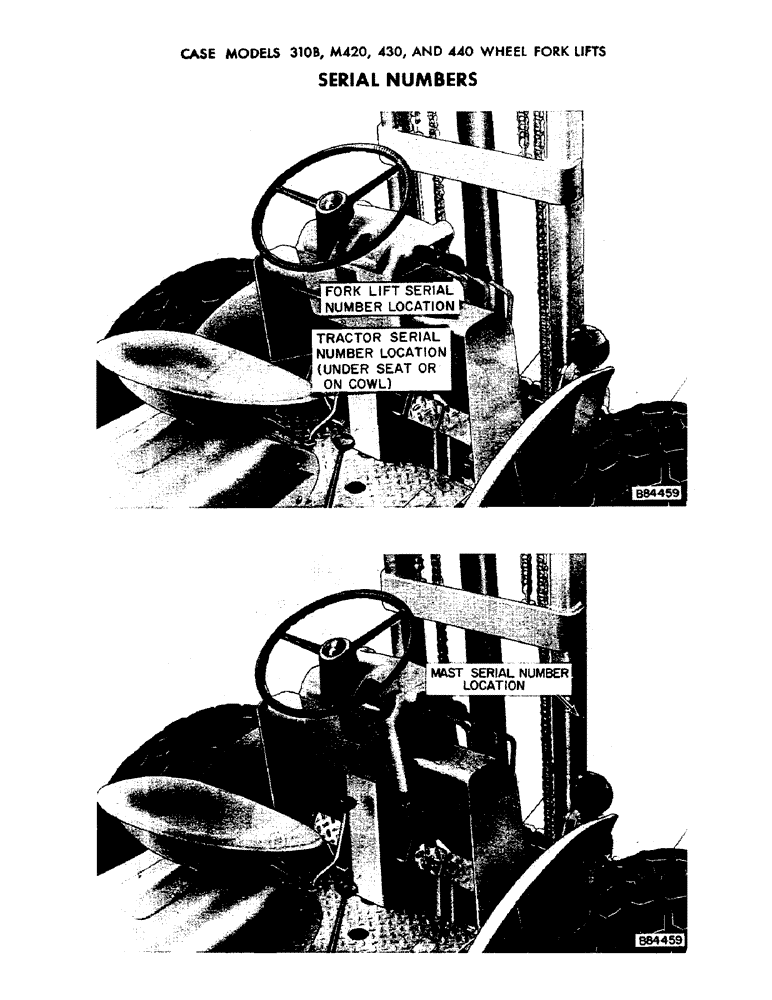 Схема запчастей Case 310B - (03) - SERIAL NUMBERS 