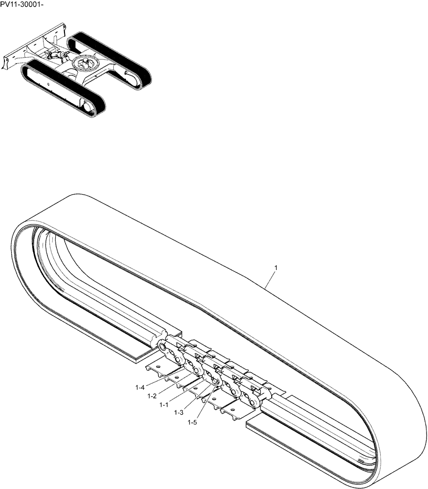 Схема запчастей Case CX27B - (02-008) - SHOE ASSY (48) - TRACKS & TRACK SUSPENSION