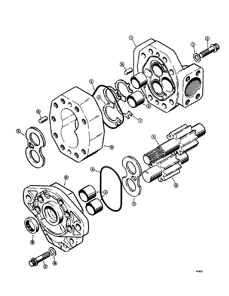 Схема запчастей Case 26 - (085A) - D58538 HYDRAULIC PUMP 