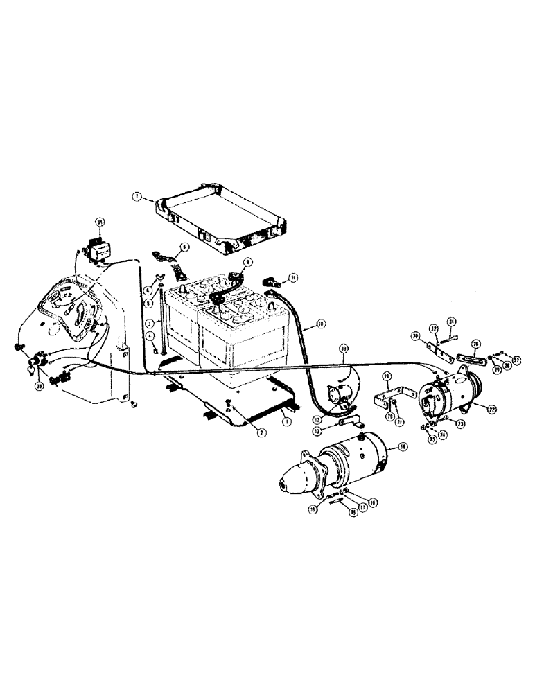 Схема запчастей Case 420B - (054) - ELECTRICAL SYSTEM - DIESEL 