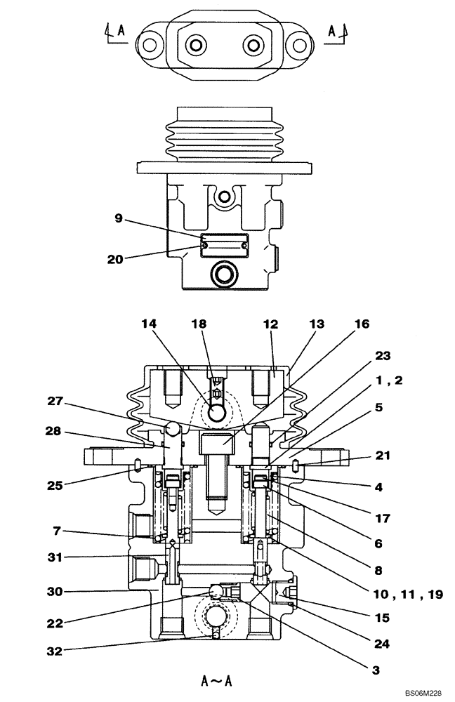 Схема запчастей Case CX700B - (08-79) - VALVE ASSY - FOOT CONTROL (08) - HYDRAULICS