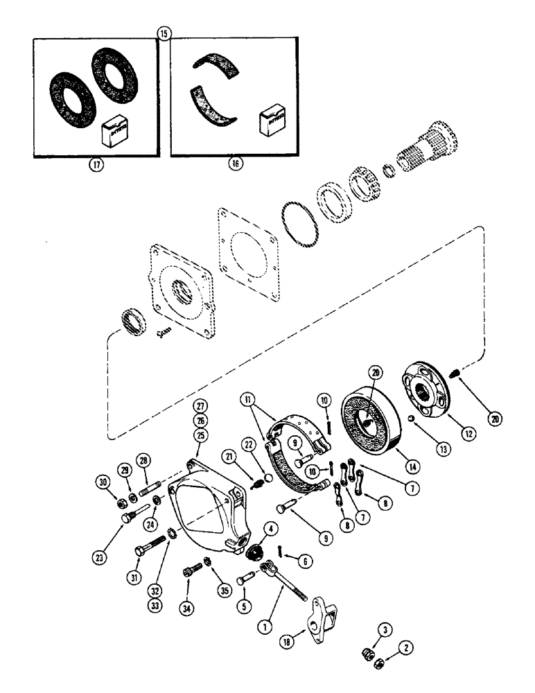 Схема запчастей Case 580B - (150) - BRAKES AND CONTROLS (07) - BRAKES