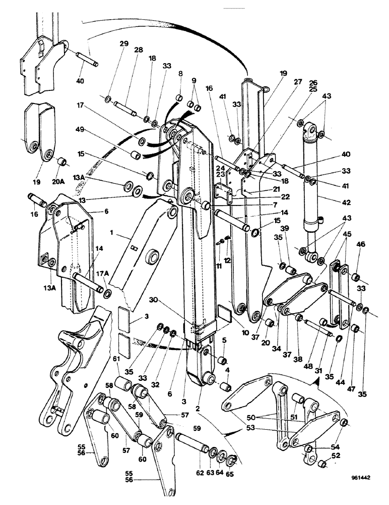 Схема запчастей Case 580G - (400) - BACKHOE - EXTENDABLE DIPPER (09) - CHASSIS/ATTACHMENTS