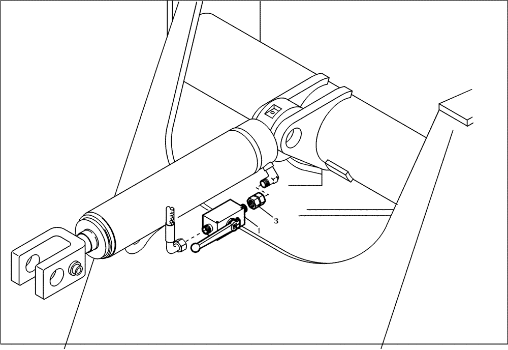 Схема запчастей Case 21D - (24.080[001]) - TIP CYLINDER INSTALLATION (OPTION) (S/N 561101-UP) No Description