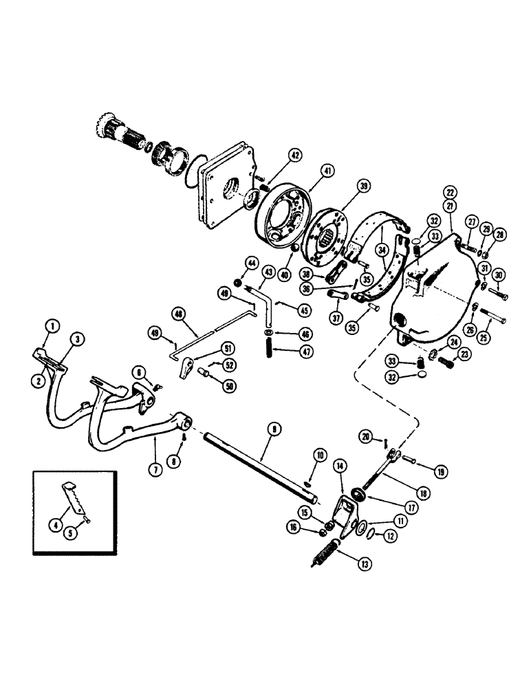 Схема запчастей Case 430CK - (086) - BRAKE SYSTEM 