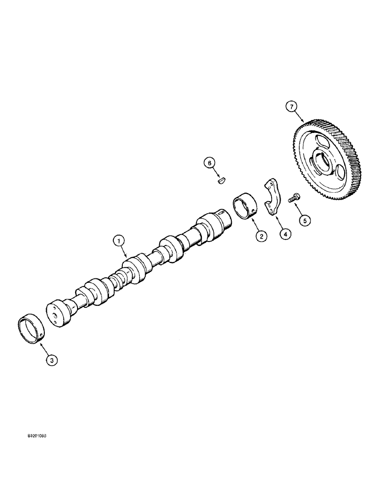 Схема запчастей Case 590SL - (2-34) - CAMSHAFT, 4T-390 ENGINE (02) - ENGINE