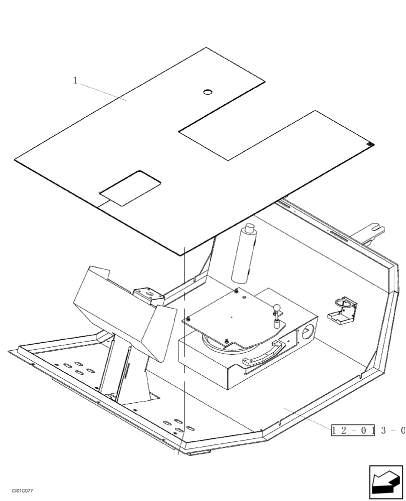 Схема запчастей Case SV210 - (12-016-00[01]) - OPERATORS COMPARTMENT (09) - CHASSIS