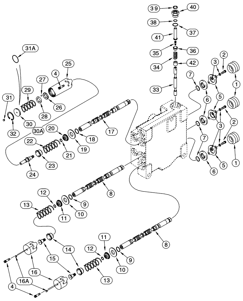 Схема запчастей Case 95XT - (08-17) - CONTROL VALVE, SPOOLS & DETENTS (NORTH AMERICA -JAF0311356 / EUROPE -JAF0274359) (08) - HYDRAULICS