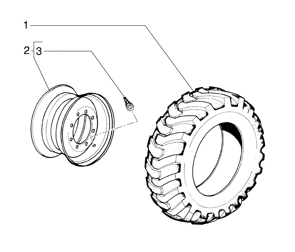 Схема запчастей Case 865B - (06-13[01]) - WHEELS AND TIRES (06) - POWER TRAIN