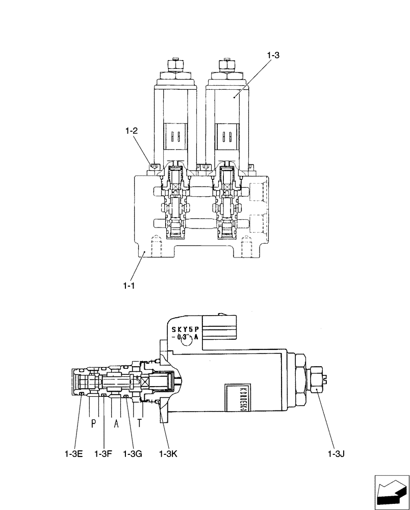 Схема запчастей Case CX50B - (01-049[01]) - CONTROL LINES, VALVE, N & B PROPORTIONAL (35) - HYDRAULIC SYSTEMS