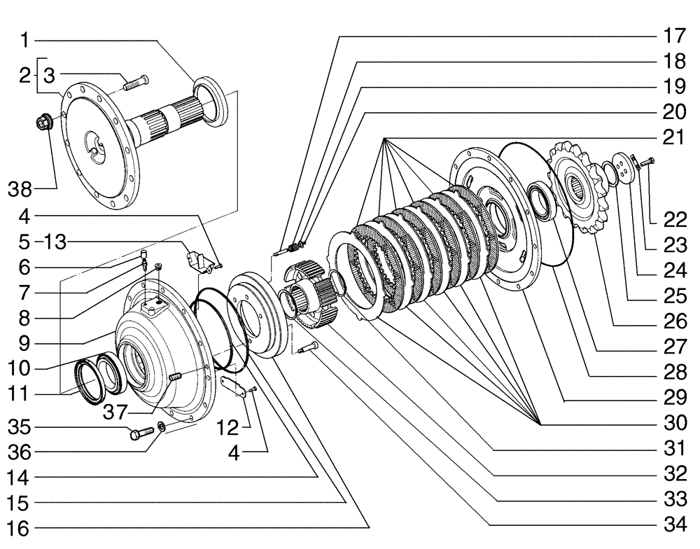 Схема запчастей Case 885B AWD - (06-21[02]) - REAR AXLE WHEEL HUB (06) - POWER TRAIN