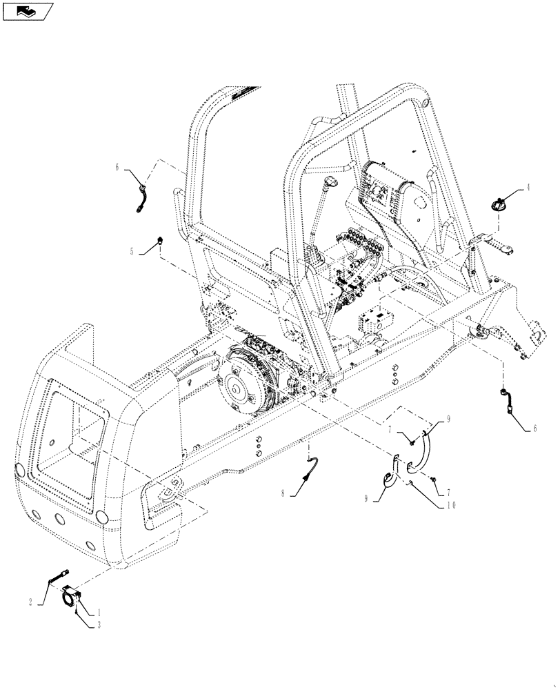 Схема запчастей Case 588H - (55.408.01) - REVERSE ALARM AND HORN INSTALLATION (55) - ELECTRICAL SYSTEMS