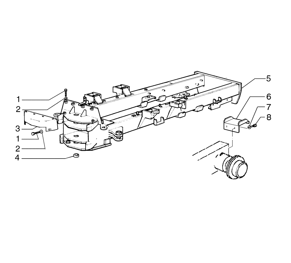 Схема запчастей Case 865B AWD - (09-05[01]) - REAR MAIN FRAME (09) - CHASSIS/ATTACHMENTS