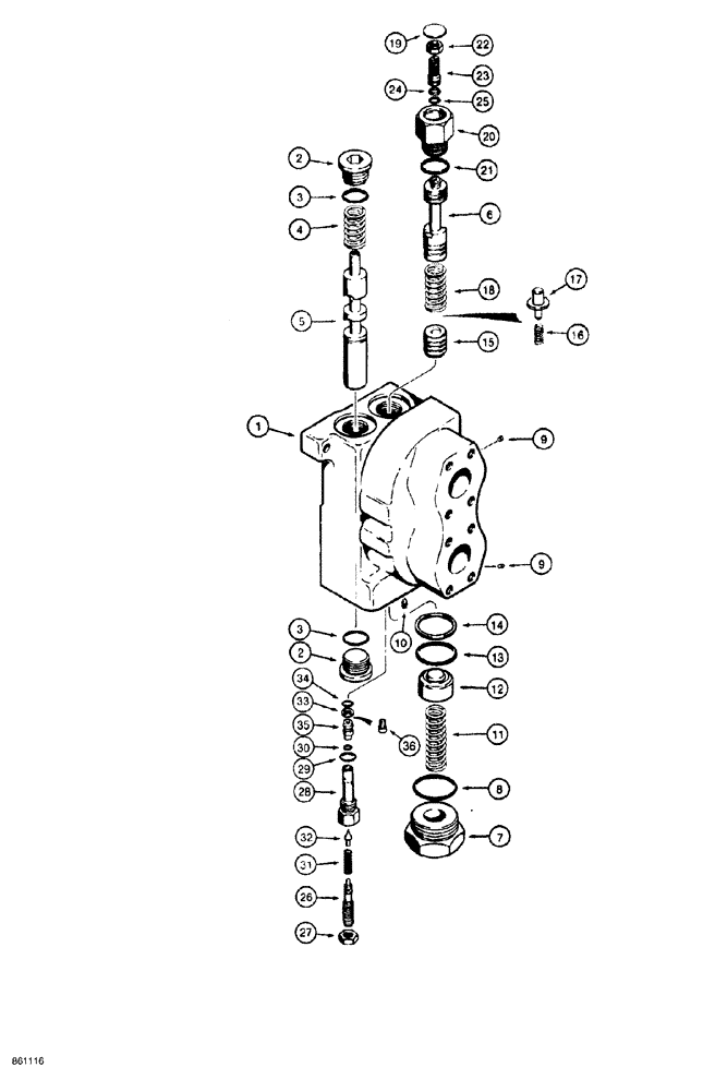 Схема запчастей Case 1150G - (8-048) - INLET AND OUTLET SECTION, PRIOR TO JJG0218023 AND JJG0218024 - JJG0218478 (07) - HYDRAULIC SYSTEM